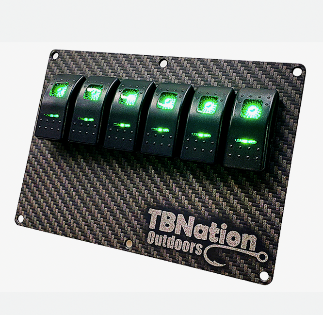 TBNation Switch Panel | Assorted Colors | 6 gang rocker switch panels-Electrical-6-Tiny Boat Nation
