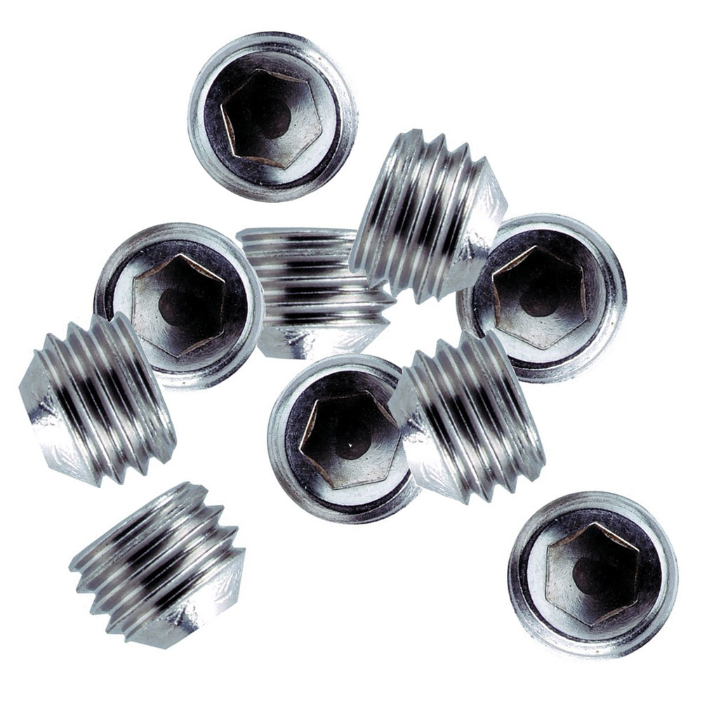 Whitecap ¼&quot;-28 Thread SS Set Screws - 10 Pack-Marine Hardware-1-Tiny Boat Nation