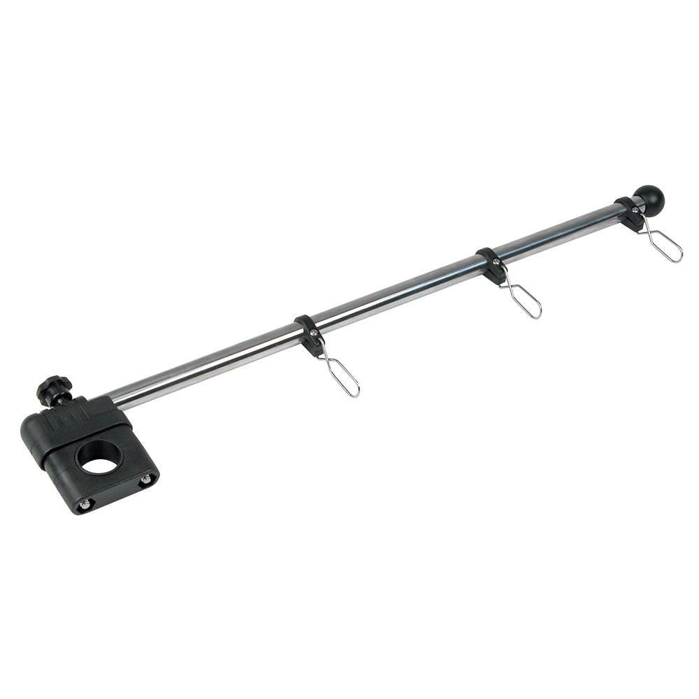 Whitecap 17" Rail Mount Flag Pole - 1-2" Diameter, Stainless Steel Staff Nylon Mount-Boat Outfitting-1-Tiny Boat Nation