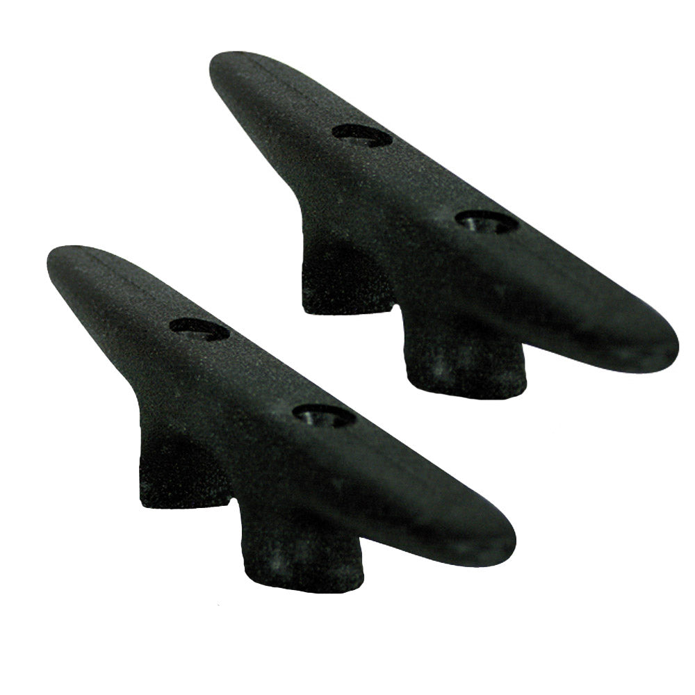Whitecap Black Nylon Cleat 6" Pair-Marine Hardware-1-Tiny Boat Nation
