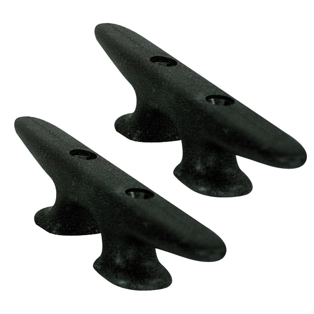 Whitecap Black Nylon Cleat 8" Pair-Marine Hardware-1-Tiny Boat Nation