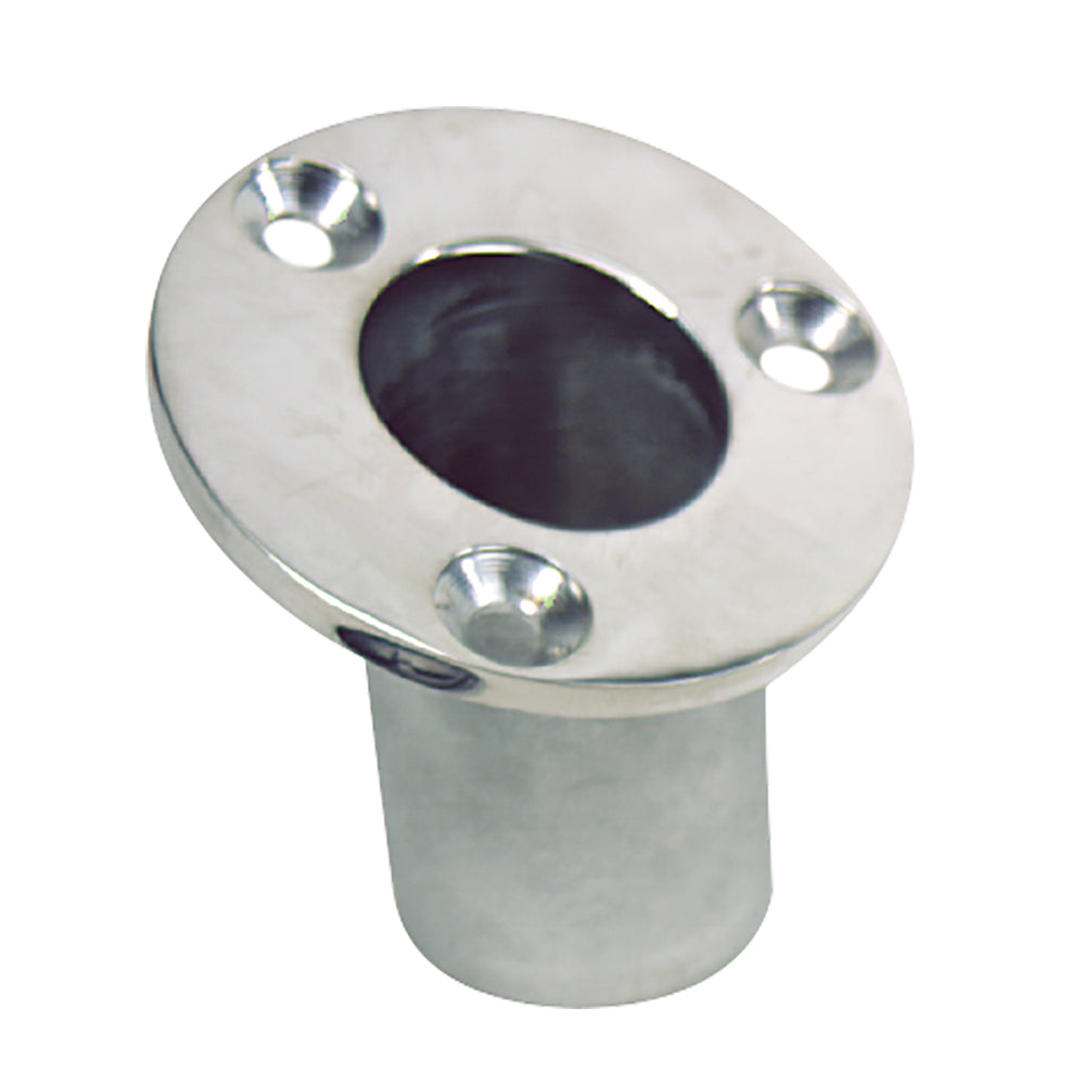 Whitecap Flush Mount Flag Pole Socket - Stainless Steel - 1-1-4" ID-Boat Outfitting-1-Tiny Boat Nation
