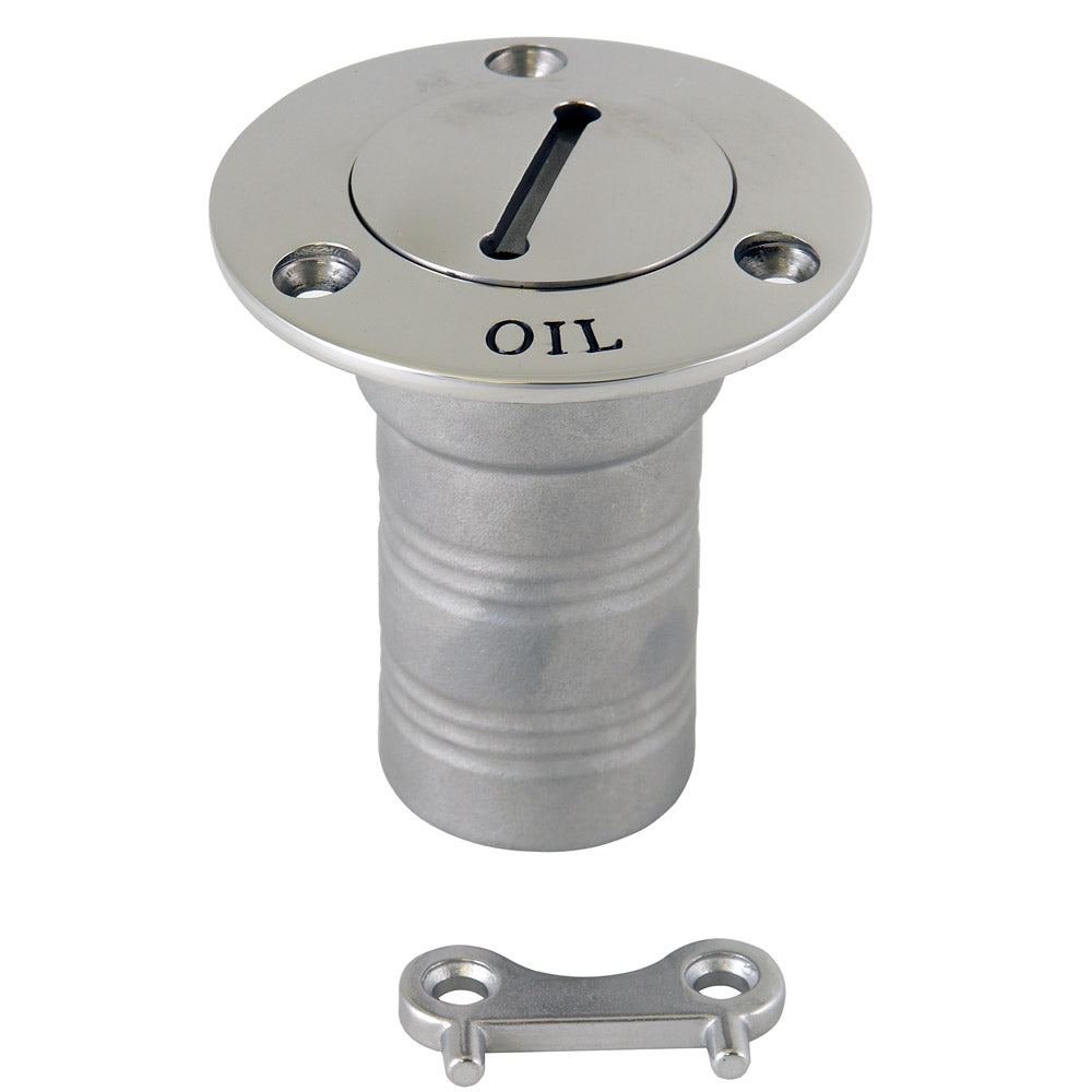 Whitecap Hose Deck Fill - 1-1-2&quot; Hose - Oil-Marine Hardware-1-Tiny Boat Nation