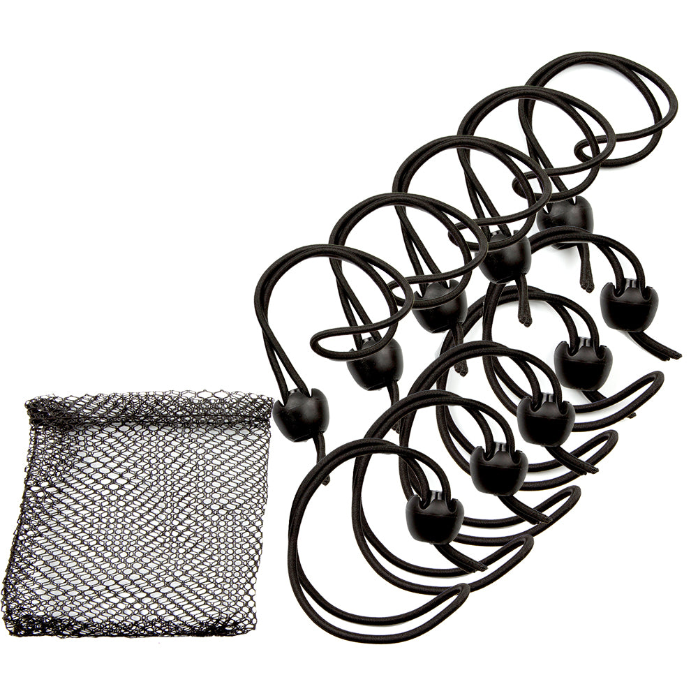 Whitecap Jaw Bungee - 12" Elastic Cord w-1" Jaw Ball - 10-Pack-Outdoor-1-Tiny Boat Nation