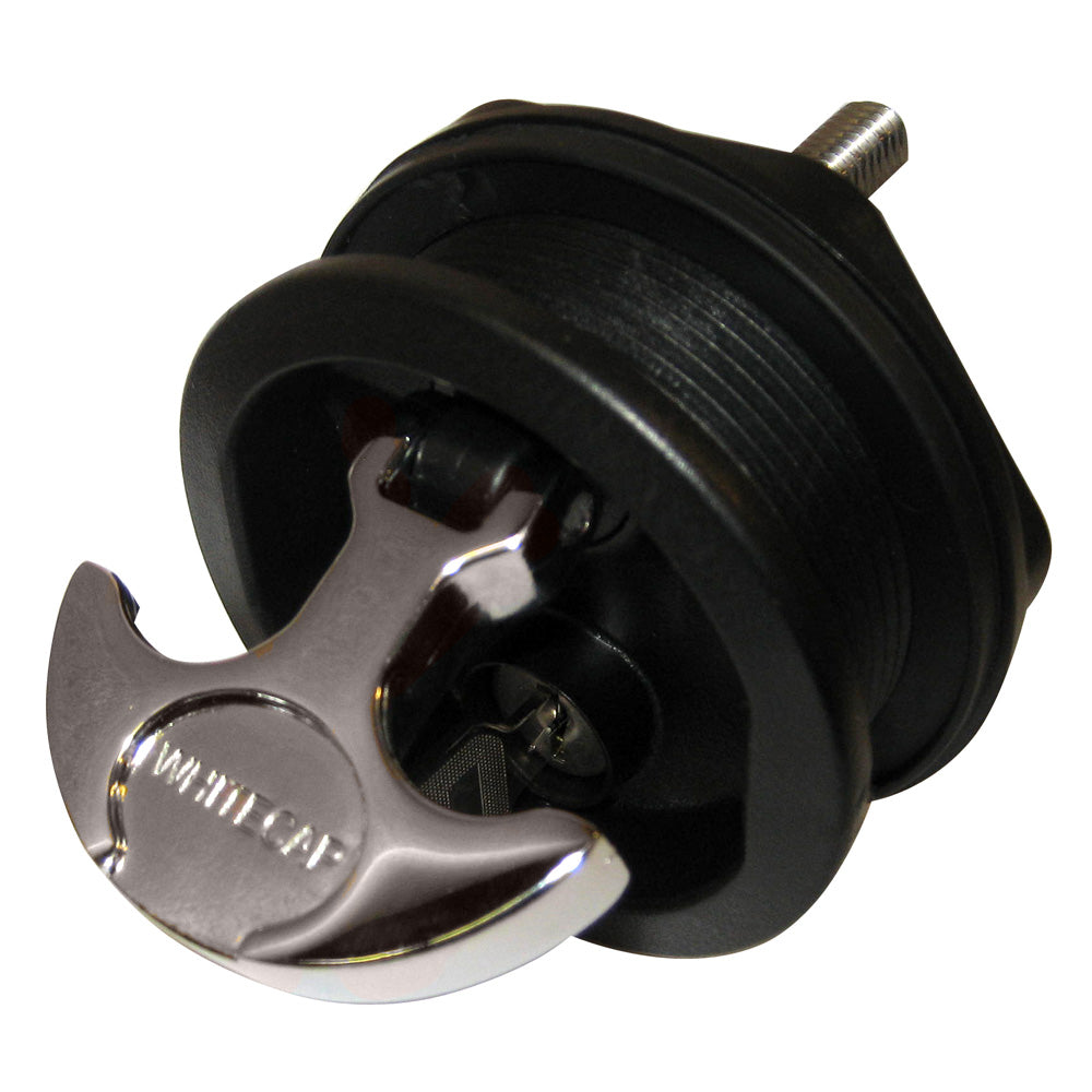 Whitecap T-Handle Latch - Chrome Plated Zamac-Black Nylon