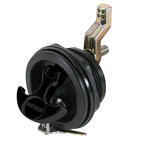 Whitecap T-Handle Latch - Nylon Black-Black - Locking - Tiny Boat