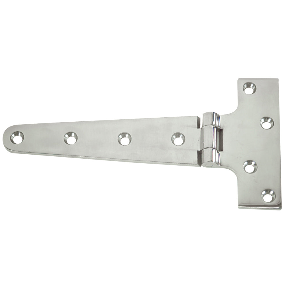 Whitecap T-Strap Hinge - 316 Stainless Steel - 7-3-4&quot; x 3-7-8&quot;-Marine Hardware-1-Tiny Boat Nation